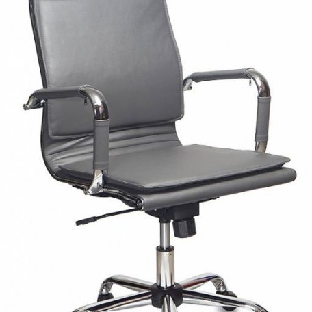 Кресло Бюрократ CH-993/GREY (Office chair CH-993 grey eco.leather cross metal хром)