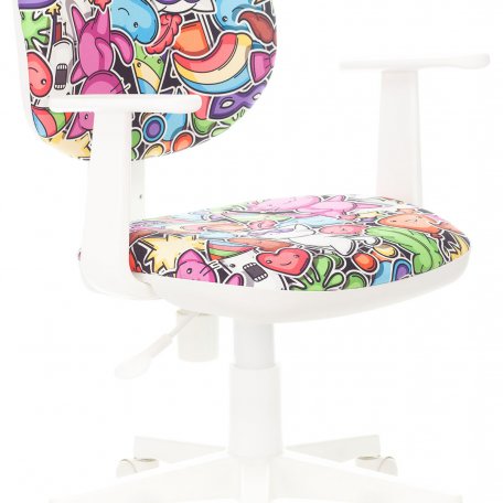 Кресло Бюрократ CH-W356AXSN/MASKARAD (Children chair CH-W356AXSN multicolor masquerade cross plastic plastik белый)