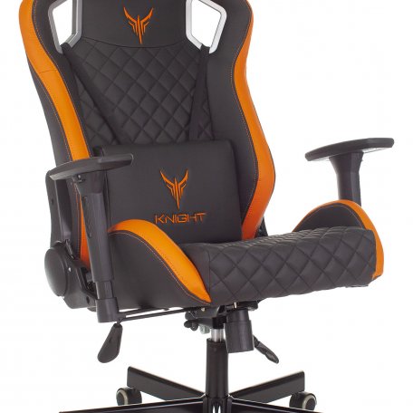 Кресло Knight OUTRIDER BO (Game chair Knight Outrider black/orange rombus eco.leather headrest cross metal)