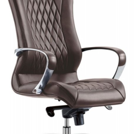 Кресло Бюрократ AURA/BROWN (Office chair _Aura brown leather cross aluminum)