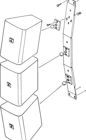 Крепление JBL MTC-23V Vertical-Array Wall Bracket for Three Control 23 Speakers