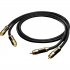 Межкомпонентный кабель Oehlbach STATE OF THE ART XXL Black Connection Cable RCA, 2x1,50m, gold, D1C13834 фото 3