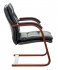 Кресло Бюрократ T-9927WALNUT-AV/BL (Office chair T-9927WALNUT-AV black leather runners wood) фото 3