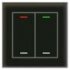 Cенсорный выключатель MDT technologies BE-GTL20S.01  Cенсорный выключатель KNX/EIB, 4-кнопочный, встроенный интерфейс KNX (BCU), RGBW индикация,  4 логических модуля, установка в монтажной коробке, размеры (Ш x В): 92 мм x 92 мм, цвет черн фото 1