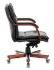 Кресло Бюрократ T-9927WALNUT-LOW/BL (Office chair T-9927WALNUT-LOW black leather low back cross metal/wood) фото 3