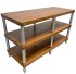 Модульная стойка Coda racks Legato steel L - 3 полки (1100х450 / Высота: 50х200х250мм / Ясень: цвет-вишня /  6 ножек: сталь) [4 коробки] фото 1