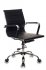 Кресло Бюрократ CH-883-LOW/BLACK (Office chair CH-883-LOW black eco.leather low back cross metal хром) фото 1
