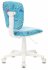 Кресло Бюрократ CH-W204NX/STICK-BL (Children chair CH-W204NX blue Sticks 06 cross plastic plastik белый) фото 4