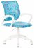 Кресло Бюрократ KD-W4/STICK-BLUE (Children chair KD-W4 blue Sticks 06 cross plastic белый plastik белый) фото 1