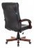 Кресло Бюрократ KB-10WALNUT/B/LEATH (Office chair KB-10WALNUT black leather cross metal/wood) фото 5