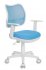 Кресло Бюрократ CH-W797/LB/TW-55 (Children chair CH-W797 blue seatblue TW-55 mesh/fabric cross plastic plastik белый) фото 1