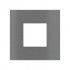 Ekinex Квадратная металлическая плата, EK-SQP-GBS,  серия Surface,  окно 45х45,  отделка - матовый титан фото 1