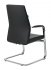 Кресло Бюрократ _JONS-LOW-V/BLACK (Office chair _JONS-LOW-V black leather low back runners metal хром) фото 4