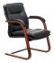 Кресло Бюрократ T-9927WALNUT-AV/BL (Office chair T-9927WALNUT-AV black leather runners wood) фото 1