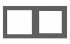 Ekinex Плата 71, EK-P2G-FGB,  2 поста (55х55 и 60х60),  материал - Fenix NTM,  цвет - Серый Бромо фото 1