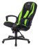 Кресло Zombie 9 GREEN (Game chair 9 black/l.green textile/eco.leather cross plastic) фото 7