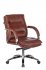 Кресло Бюрократ T-9927SL-LOW/CHOK (Office chair T-9927SL-LOW light brown Leather Eichel leather low back cross metal хром) фото 1