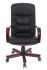 Кресло Бюрократ T-9908/WALNUT (Office chair T-9908 black leather cross metal/wood) фото 2