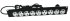 Блок силовых розеток ЦМО БР-9П-Ш-9005, 19 шнур 2 м. без выкл., 9 роз., черный фото 3