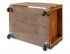 WOODEN RECORD STORAGE CRATE ON WHEELS FOR 100 LPS - RETRO MUSIQUE фото 3