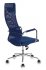 Кресло Бюрократ KB-9N/DB/TW-10N (Office chair KB-9N blue TW-05N TW-10N mesh/fabric headrest cross metal хром) фото 4