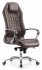 Кресло Бюрократ AURA/BROWN (Office chair _Aura brown leather cross aluminum) фото 1