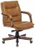 Кресло Бюрократ T-9927WALNUT-LOW/MUS (Office chair T-9927WALNUT-LOW mustard leather low back cross metal/wood) фото 1