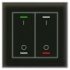 Cенсорный выключатель MDT technologies BE-GTL2TS.B1  KNX/EIB, 4-кнопочный, с символами I/O, встроенный тадчик температуры, встроенный интерфейс KNX (BCU), RGBW индикация,  4 логических модуля, установка в монтажной коробке, размеры (Ш x В) фото 1