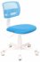 Кресло Бюрократ CH-W299/LB/TW-55 (Children chair CH-W299 blue TW-31 TW-55 cross plastic plastik белый) фото 1