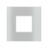 Ekinex Квадратная металлическая плата, EK-SQP-GBQ,  серия Surface,  окно 45х45,  отделка - матовый алюминий фото 1