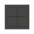 Ekinex Клавиша 71 квадратная, EK-T4Q-GAL,  4 шт,  отделка - графит фото 1