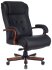 Кресло Бюрократ T-9926WALNUT/BLACK (Office chair T-9926WALNUT black leather cross metal/wood) фото 1