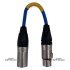 Кабель микрофонный GS-PRO XLR3F-XLR3M Blue 0.2 m фото 2