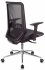 Кресло Бюрократ SIRIUS BLACK (Office chair Sirius black gauze cross metal хром) фото 4
