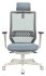 Кресло Бюрократ EXPERT WHITE BLUE (Office chair EXPERT grey seatblue 38-405 mesh/fabric headrest cross plastic plastik белый) фото 4