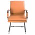 Кресло Бюрократ CH-993-LOW-V/CAMEL (Office chair Ch-993-Low-V light brown eco.leather low back runners metal хром) фото 2