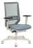 Кресло Бюрократ EXPERT WHITE BLUE (Office chair EXPERT grey seatblue 38-405 mesh/fabric headrest cross plastic plastik белый) фото 7