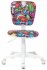 Кресло Бюрократ CH-W204NX/MASKARAD (Children chair CH-W204NX multicolor masquerade cross plastic plastik белый) фото 2