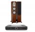 Стереокомплект Roksan Attessa Streaming Amplifier Black + Monitor Audio Silver 300 (6G) walnut фото 1
