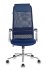 Кресло Бюрократ KB-9N/DB/TW-10N (Office chair KB-9N blue TW-05N TW-10N mesh/fabric headrest cross metal хром) фото 2