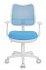 Кресло Бюрократ CH-W797/LB/TW-55 (Children chair CH-W797 blue seatblue TW-55 mesh/fabric cross plastic plastik белый) фото 3
