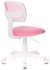 Кресло Бюрократ CH-W299/PK/TW-13A (Children chair CH-W299 pink TW-06A TW-13A mesh/fabric cross plastic plastik белый) фото 4