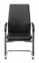 Кресло Бюрократ _JONS-LOW-V/BLACK (Office chair _JONS-LOW-V black leather low back runners metal хром) фото 2