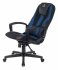 Кресло Zombie 9 BLUE (Game chair 9 black/blue textile/eco.leather cross plastic) фото 7