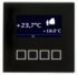 Комнатный контроллер температуры MDT technologies SCN-RT1GS.01 KNX/EIB, ЖК дисплей, функция термостата (PI/PWM/2х-поз.), контроль пороговых значений, встроенный датчик температуры (-10..+50 °C), текстовые сообщения, черное стекло, в установочную коро фото 1
