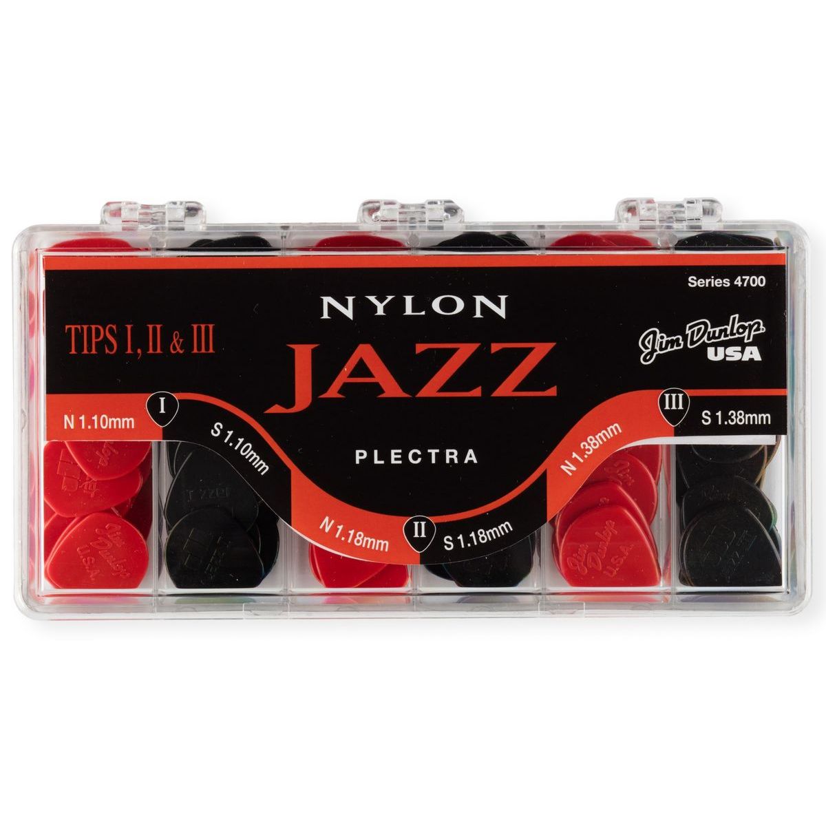 Медиаторы Dunlop 4700 Nylon Jazz Display медиаторы dunlop 448r046 match pik nylon 12 упак по 6 шт