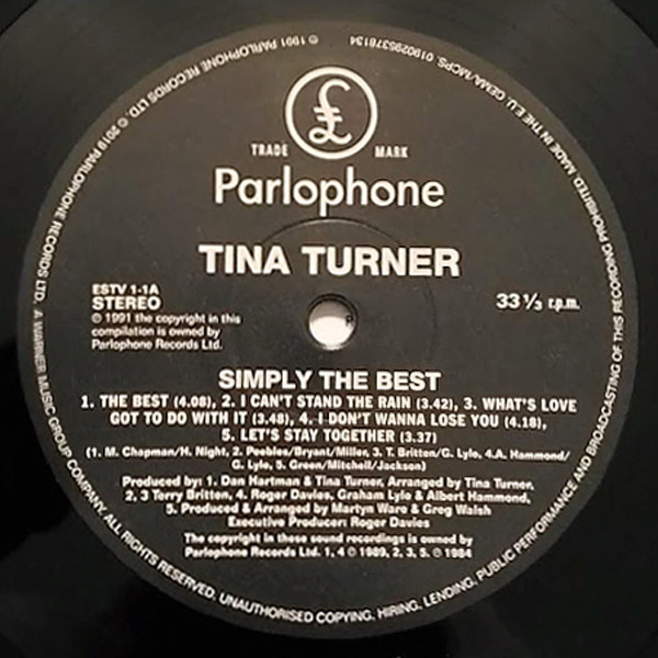 Рок PLG Turner, Tina, Simply The Best (Black Vinyl) - фото 2