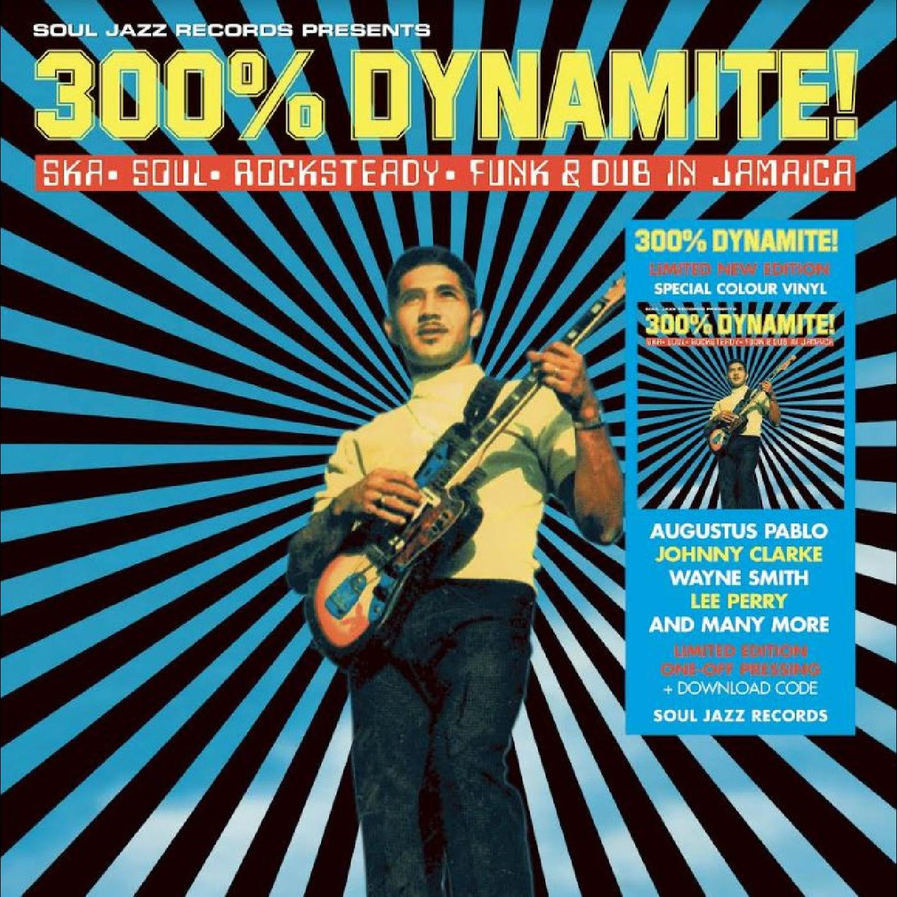 Регги Soul Jazz Records Various Artists - 300% DYNAMITE! Ska, Soul, Rocksteady, Funk & Dub In Jamaica (RSD2024, Yellow Vinyl 2LP)
