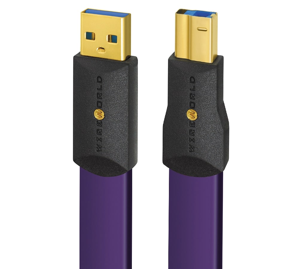 USB, Lan Wire World Ultraviolet 8 USB 3.0 A-B Flat Cable (U3AB3.0M-8) 3.0м