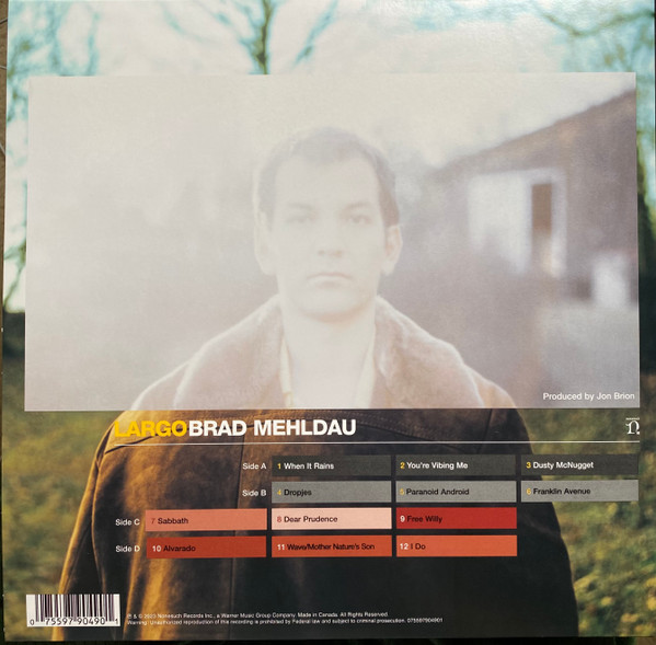 Джаз Warner Music Brad Mehldau - Largo (Black Vinyl 2LP) - фото 2